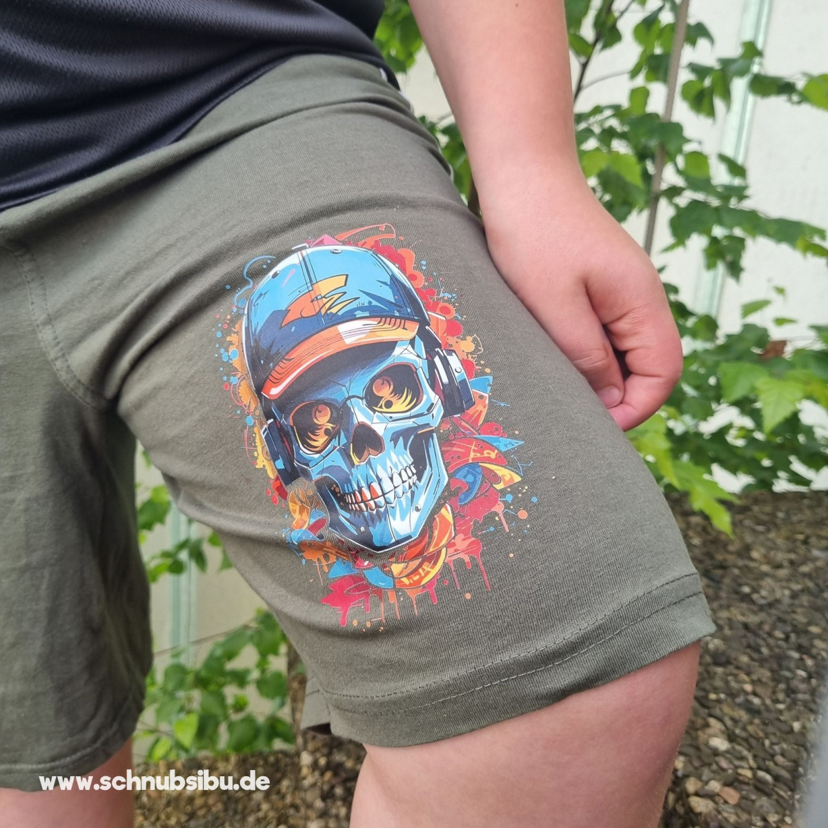 Bügelbild Colorful Skull